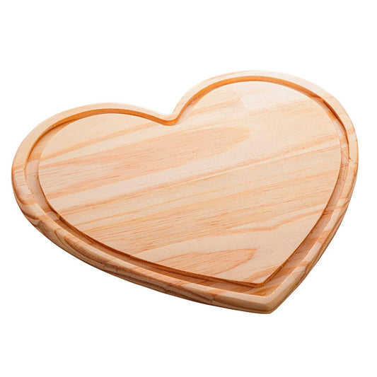 Tábua madeira pinus coração 33x29x2cm