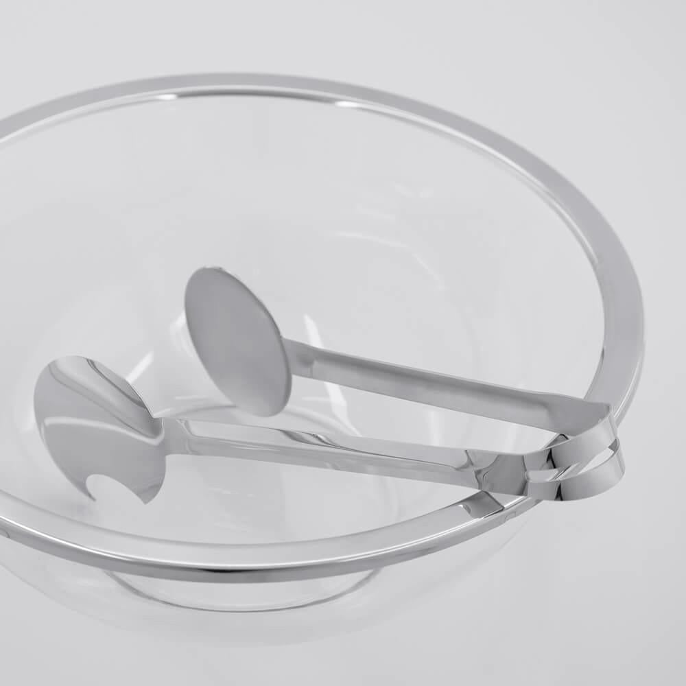 Saladeira Milan Inox 4 Litros Com Pegador Design Moderno E Elegante Riva