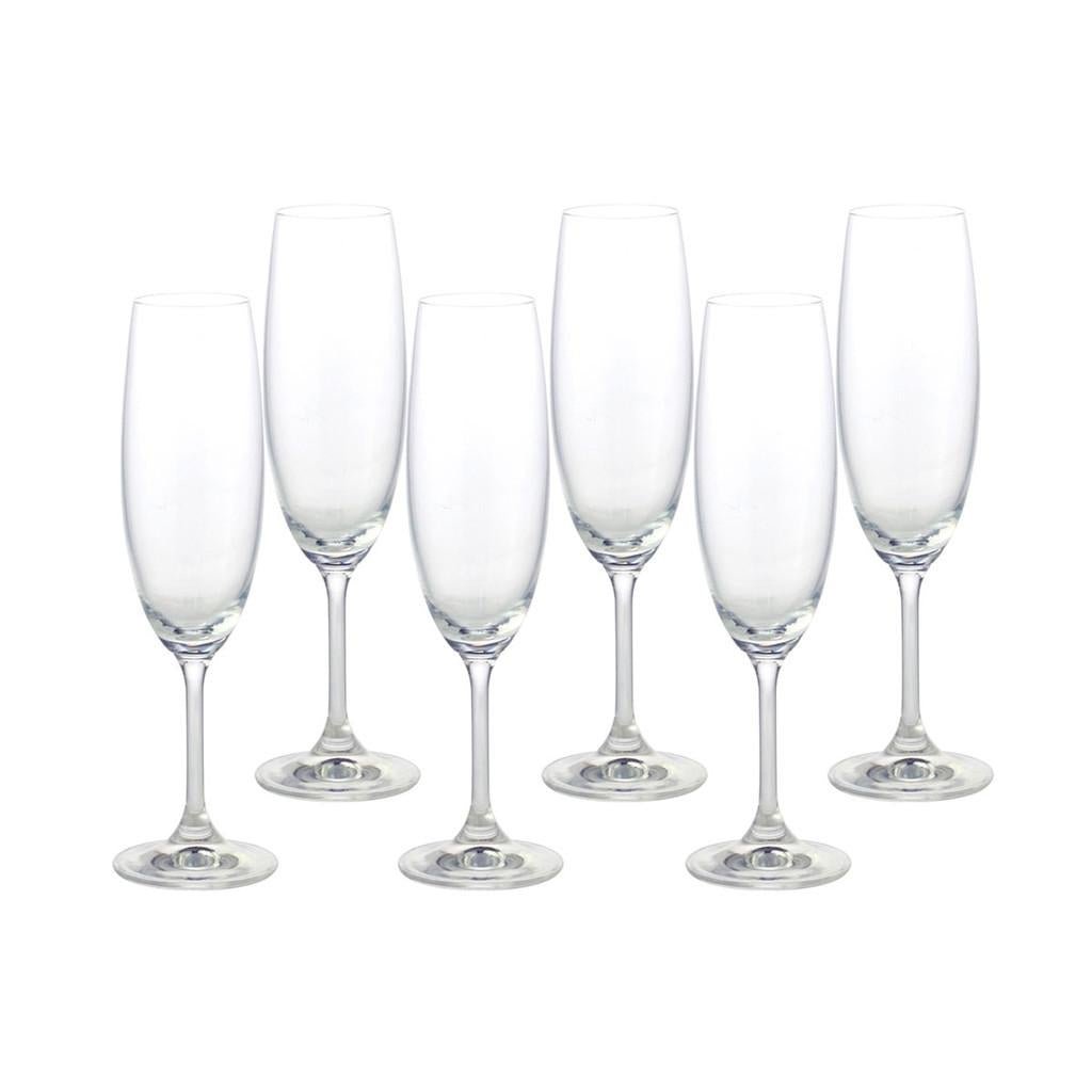 Conjunto com 6 Taças para degustação de champagne em cristal ecológico Sommelier 220ml