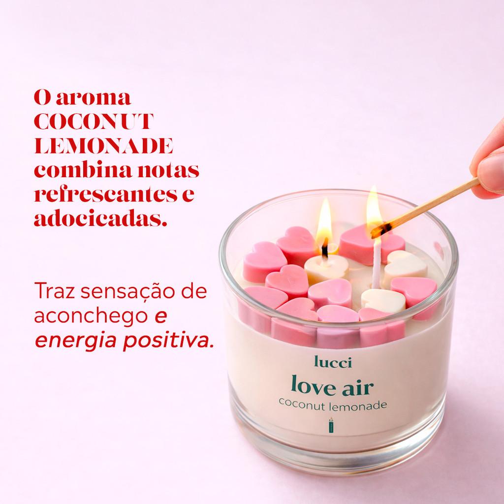 Vela Decorativa Aromática Love Vidro Com Tampa Madeira 250g