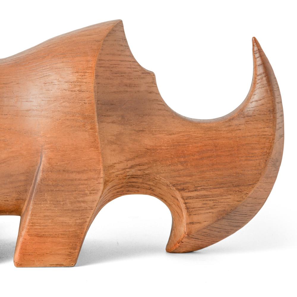 Escultura rinoceronte em poliresina