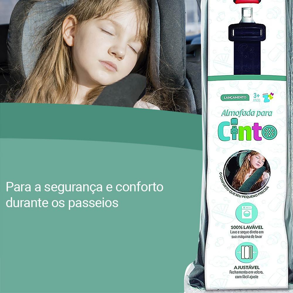 Almofada Para Cinto De Segurança Ajustável Em Malha Plush