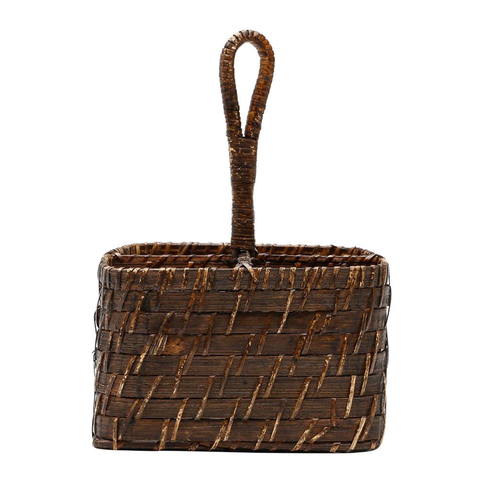 Porta Talheres de Rattan 19X19X27Cm