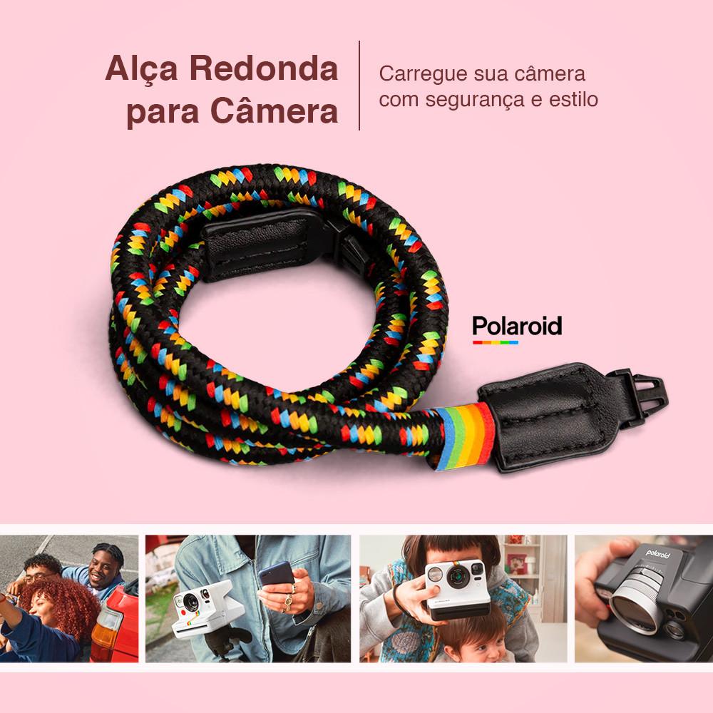 Alça Redonda Para Câmera Polaroid Couro Vegano, Estilo E Versatilidade