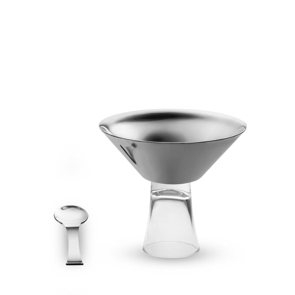 Taça Inox Suzzara Com Colher Design Elegante E Durável Riva
