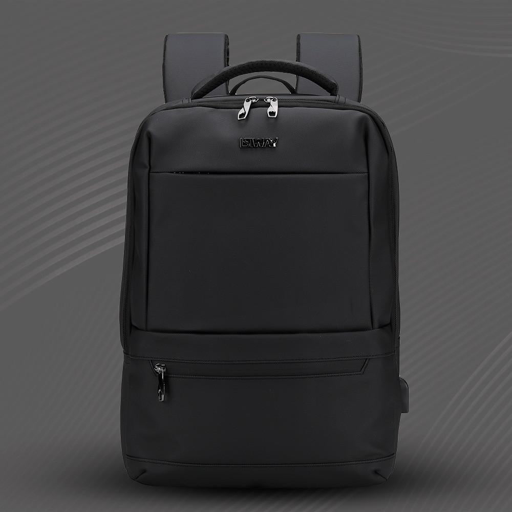 Mochila Notebook Isiway (Preta) Carregador USB E Amplo Espaço Isibrás
