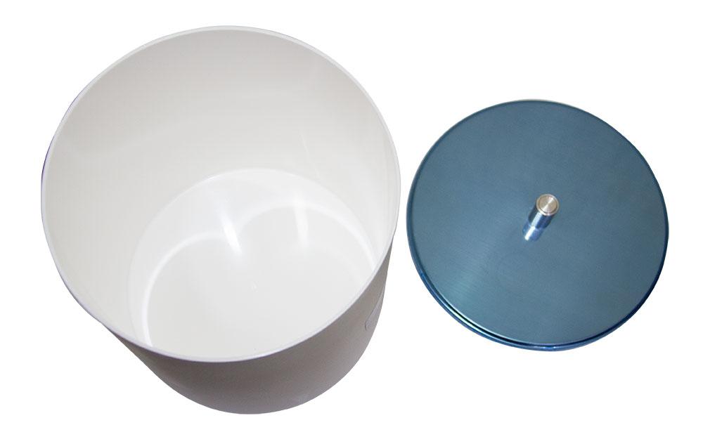 Lixeira com Tampa Inox 19 x 23 x 19 cm 5,4 L - Branca Coza