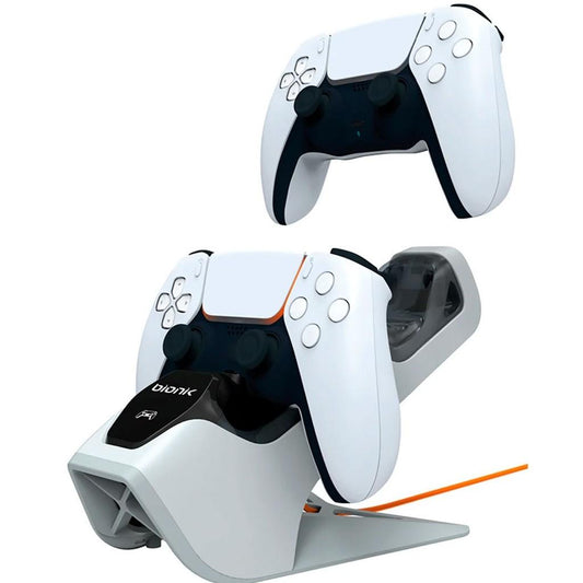 Sistema de carga duplo com indicador luminoso p/ Controles PS5