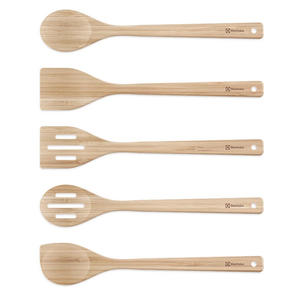 Conjunto de Utensílios de Bambu com 6 peças