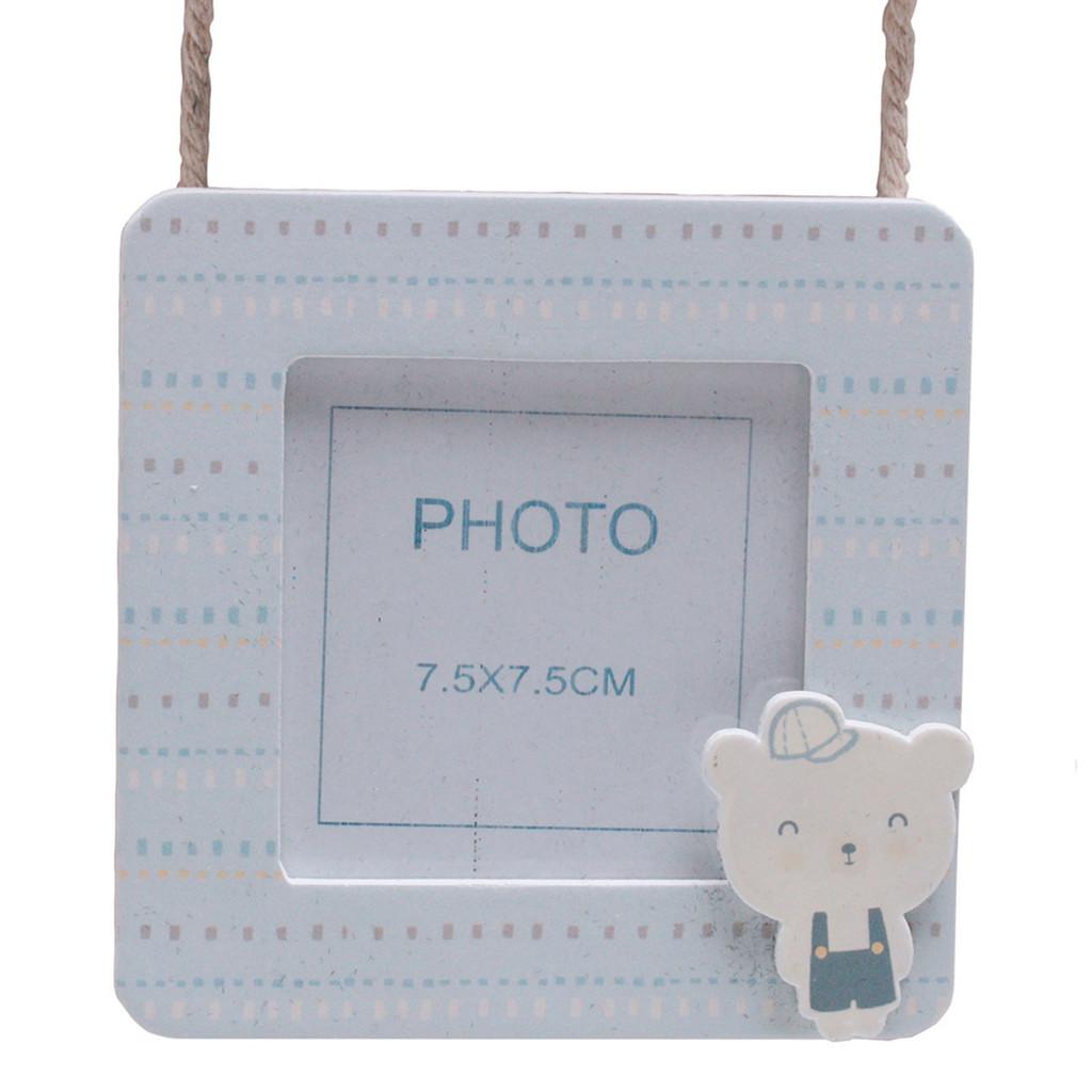Porta-Retrato Infantil de madeira para 3 fotos