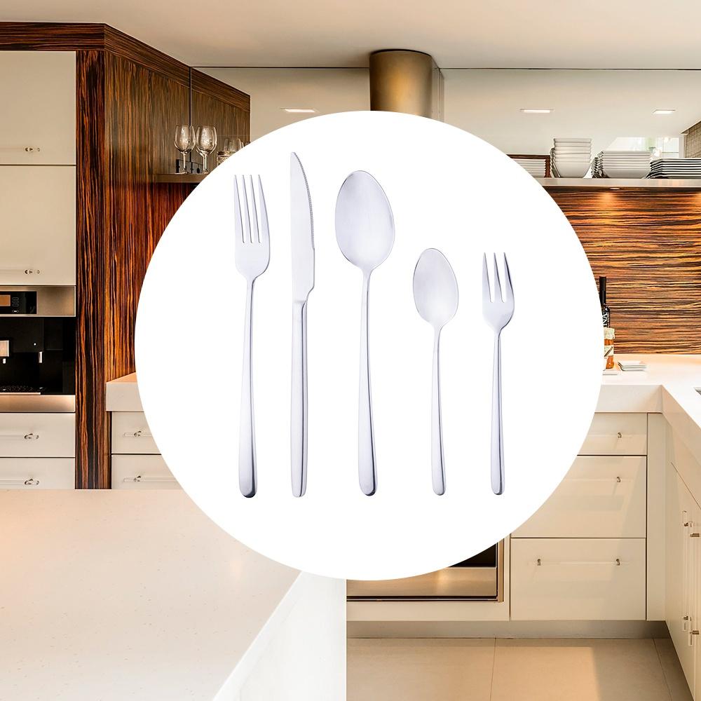 Faqueiro com 30 peças de aço inox Viena