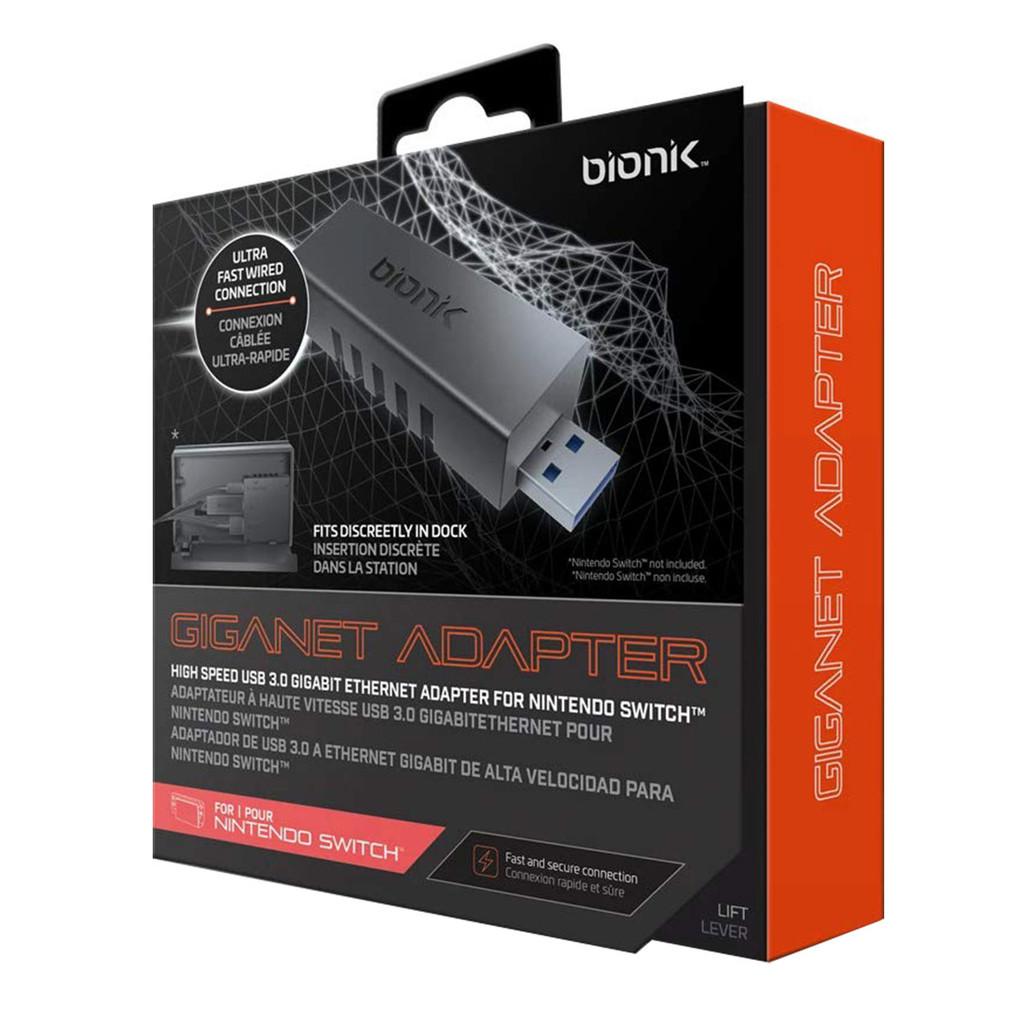 Adaptador Giganet Ethernet p/Nintendo Switch USB 3.0- Preto