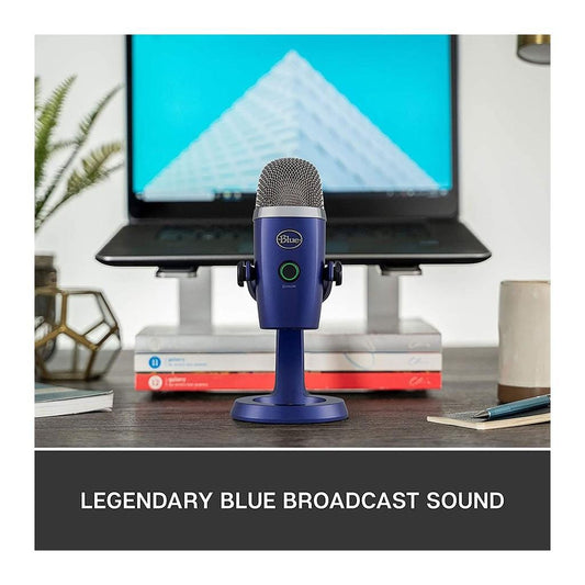 Microfone Yeti Nano Blue Premium USB para Gravação de Àudio e Streaming cor Azul