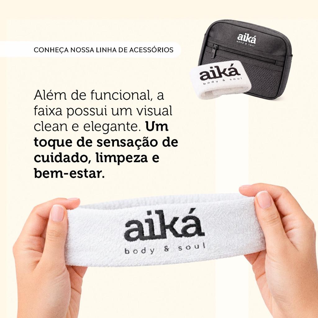 Faixa De Cabelo Para Skincare Branca Atoalhada Com Velcro
