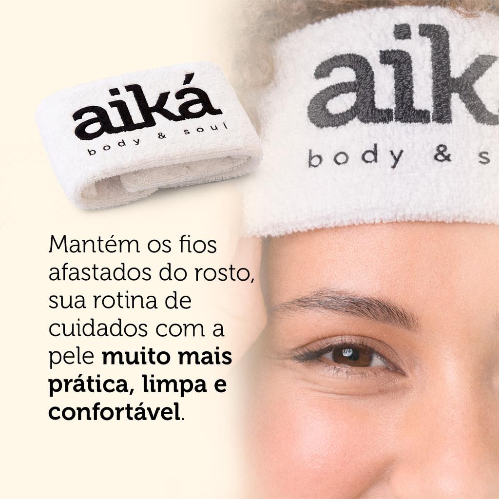 Faixa De Cabelo Para Skincare Branca Atoalhada Com Velcro