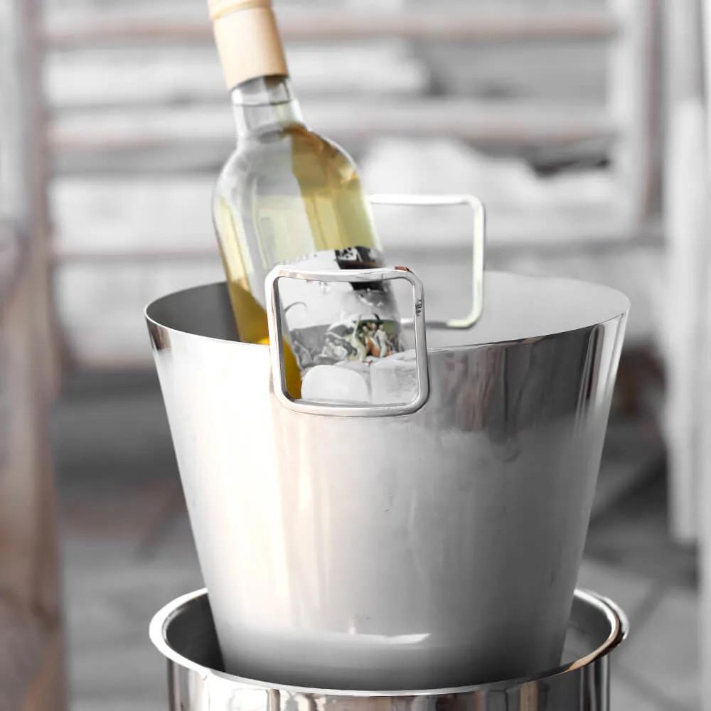 Balde Champanhe Riva Cori 4L Aço Inox Sofisticação E Estilo