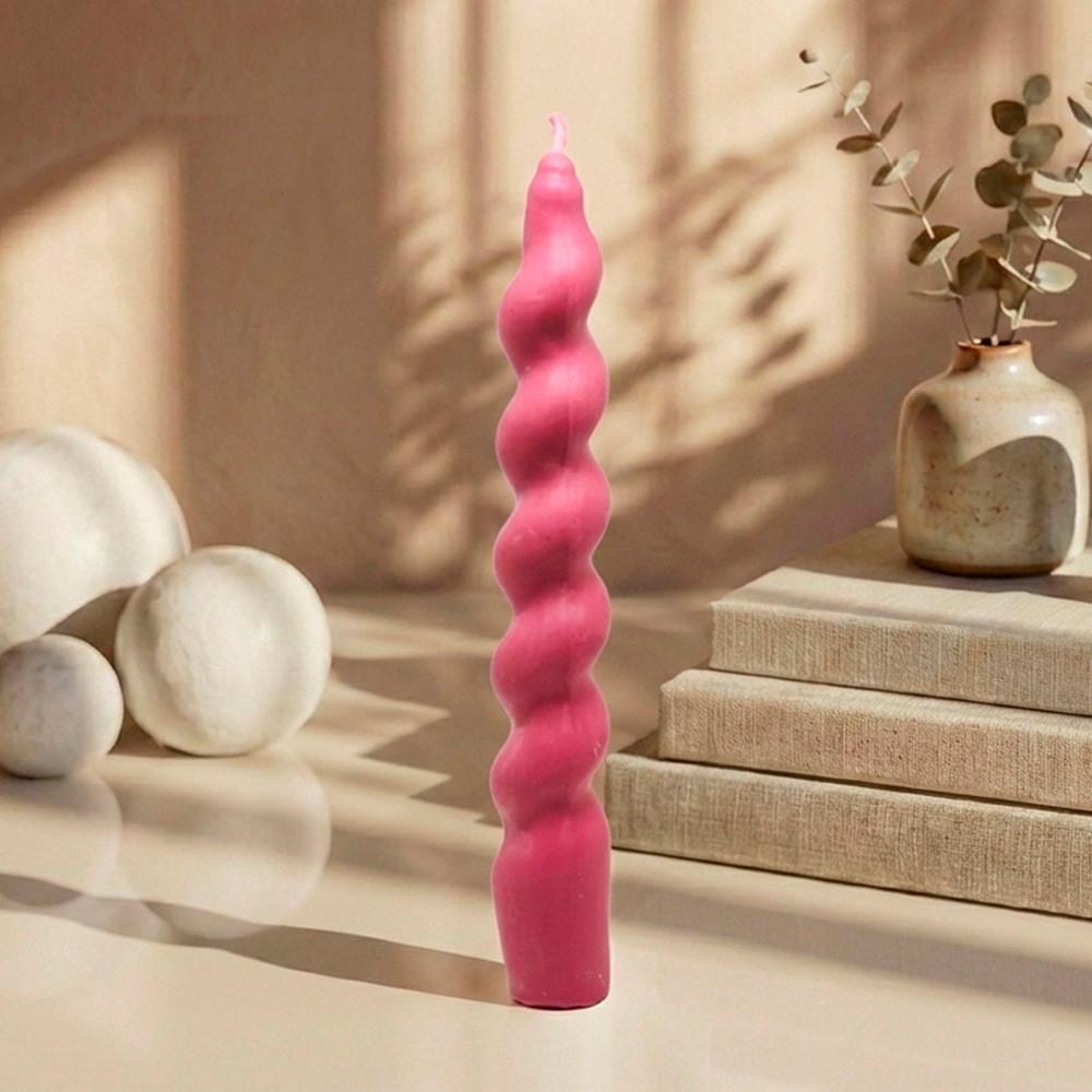 Vela Decorativa Castiçal Ondas 19,5Cm Com Design Moderno 85g