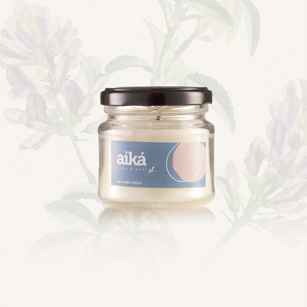 Vela Decorativa Aromática Perfumada 100g Óleo Essencial Aiká