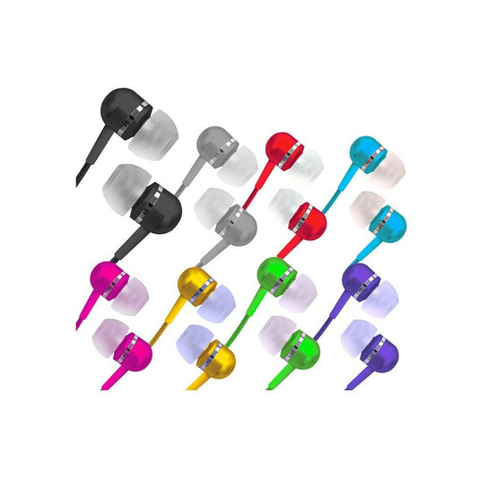 Fone de ouvido estéreo tipo earphone com isolamento acústico