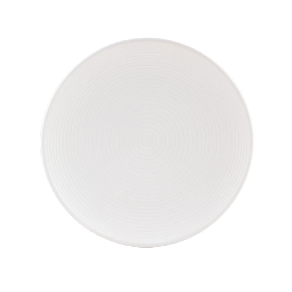 Conjunto com 2 pratos de cerâmica 19cm branco