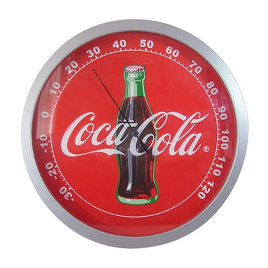 Termômetro Coca-cola Garrafa Redondo Em Madeira - Urban 