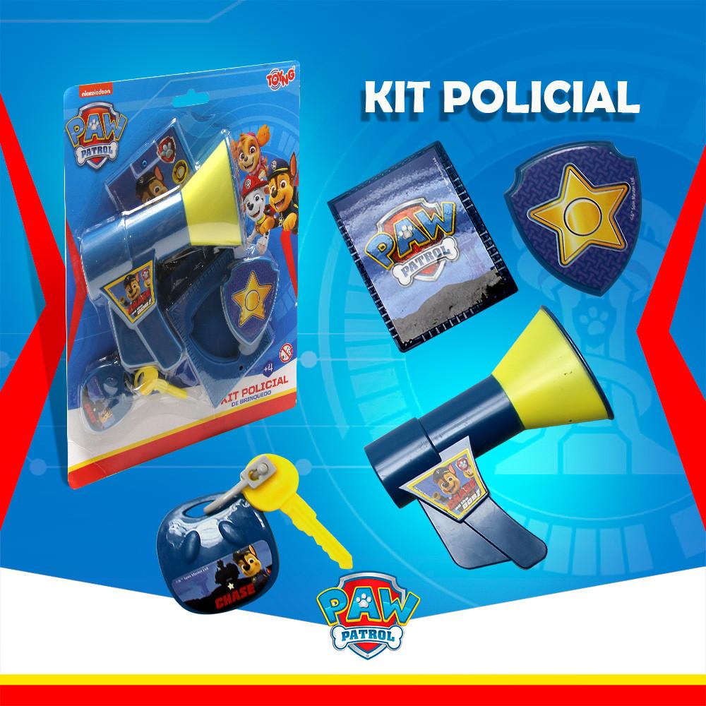 Brinquedo Kit Patrulha Canina Policial Com Distintivo, Chave E Alto Falante Toyng