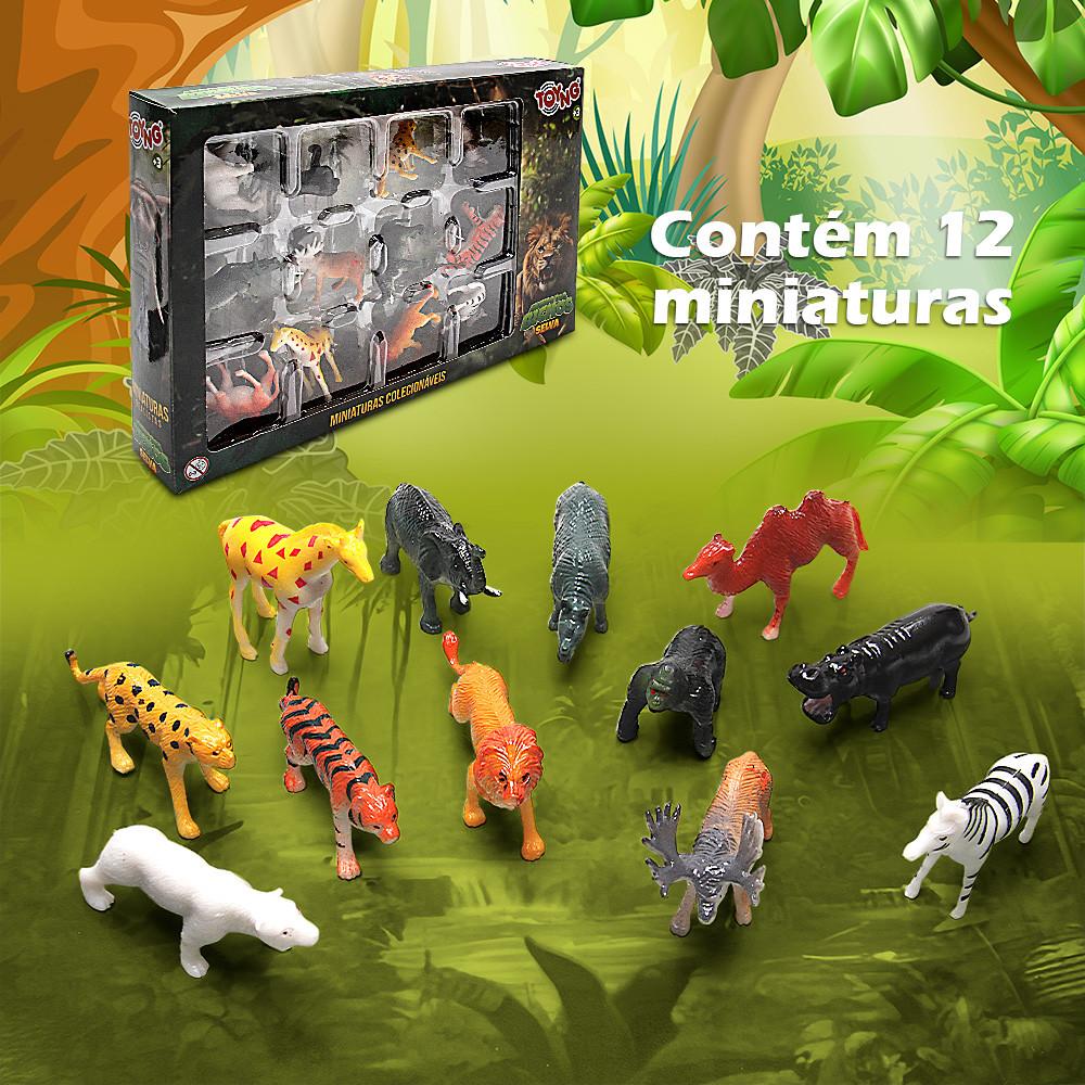 Brinquedo Miniaturas Realistas Animais Selvagens Explorar e Colecionar Toyng