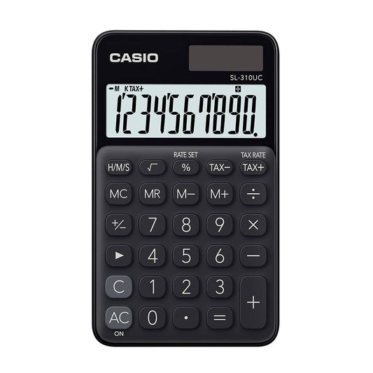 Calculadora Portátil Casio c/ visor amplo 10 dígitos e alimentação Dupla