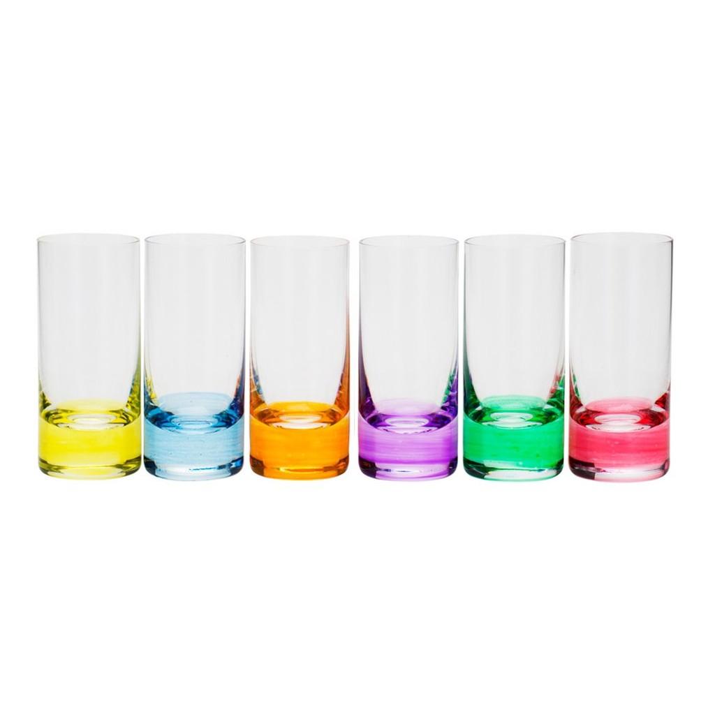 Cj 6 Copos de Cristal Ecológico P/Shot Set-Bar Favorit Coloridos 65Ml