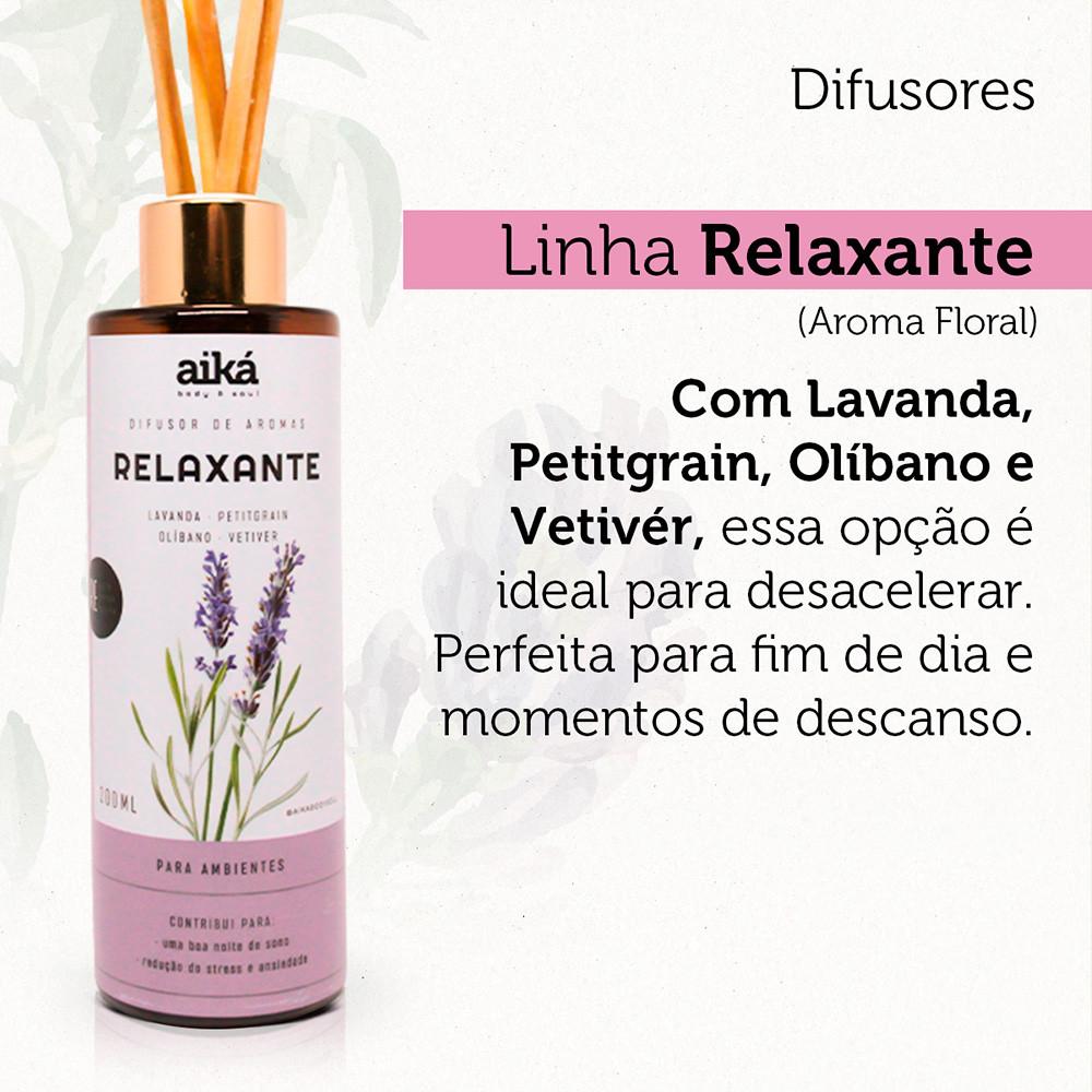 Difusor De Ambiente 200ml Óleos Essenciais Com Varetas Aiká