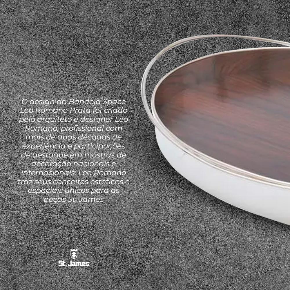 Bandeja St. James Space Leo Romano Prata Beleza E Elegância