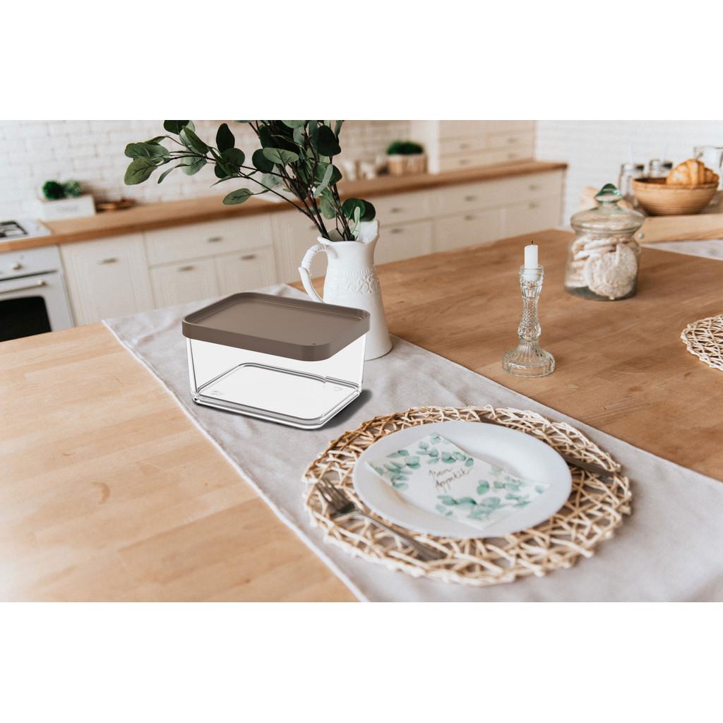 Pote Clear Grande 1 L - Cinza