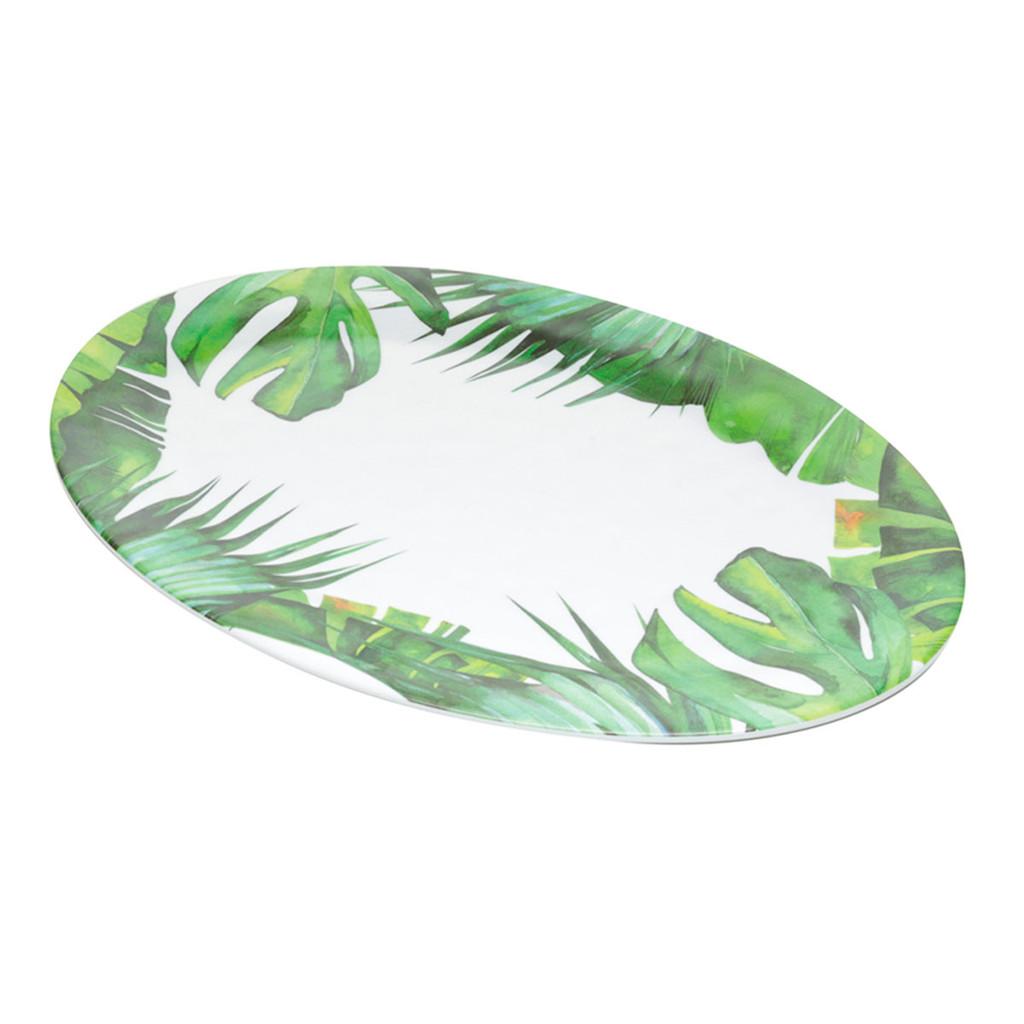 Bandeja melamina oval Leaves 51x36x2cm