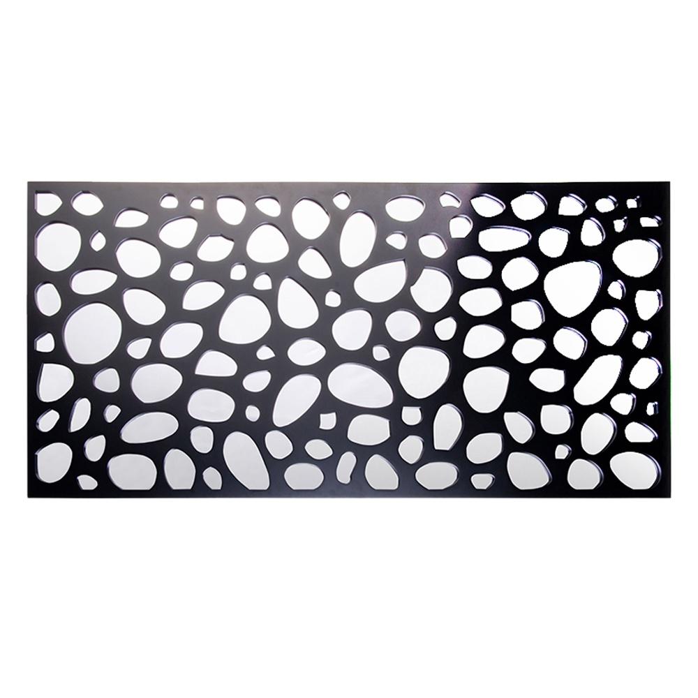 Espelho com moldura em madeira Bubbles preto 120x60cm