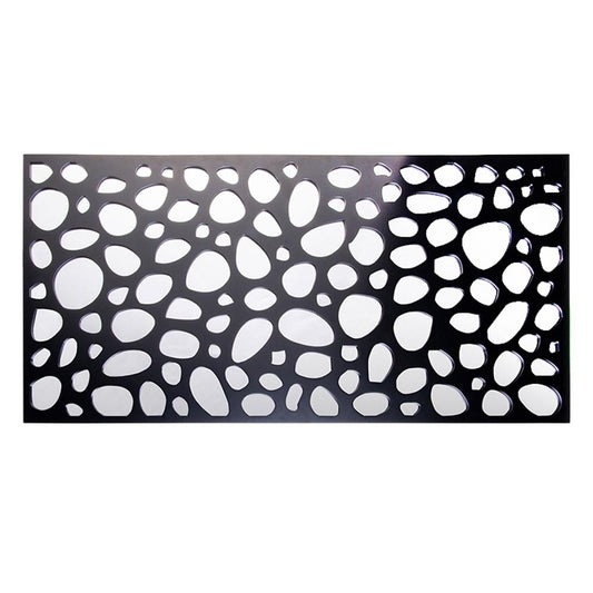Espelho com moldura em madeira Bubbles preto 120x60cm