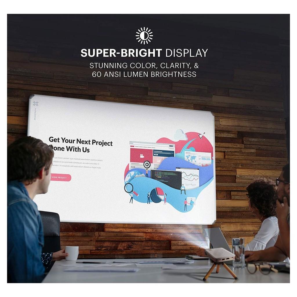 Projetor portátil de bolso Kodak 50 Lumens, UHD, HDMI, USB e micro SD