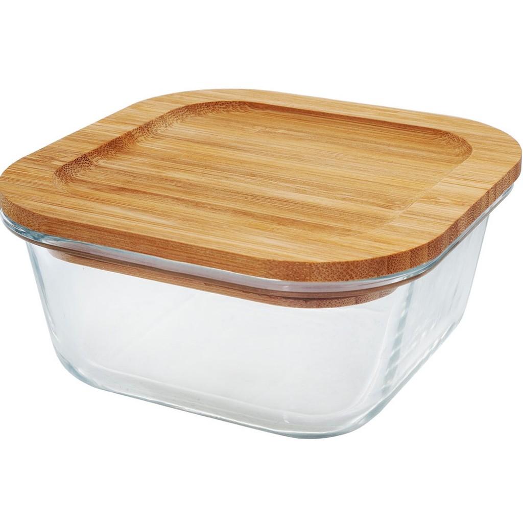 Pote hermético com tampa bambu 500ml