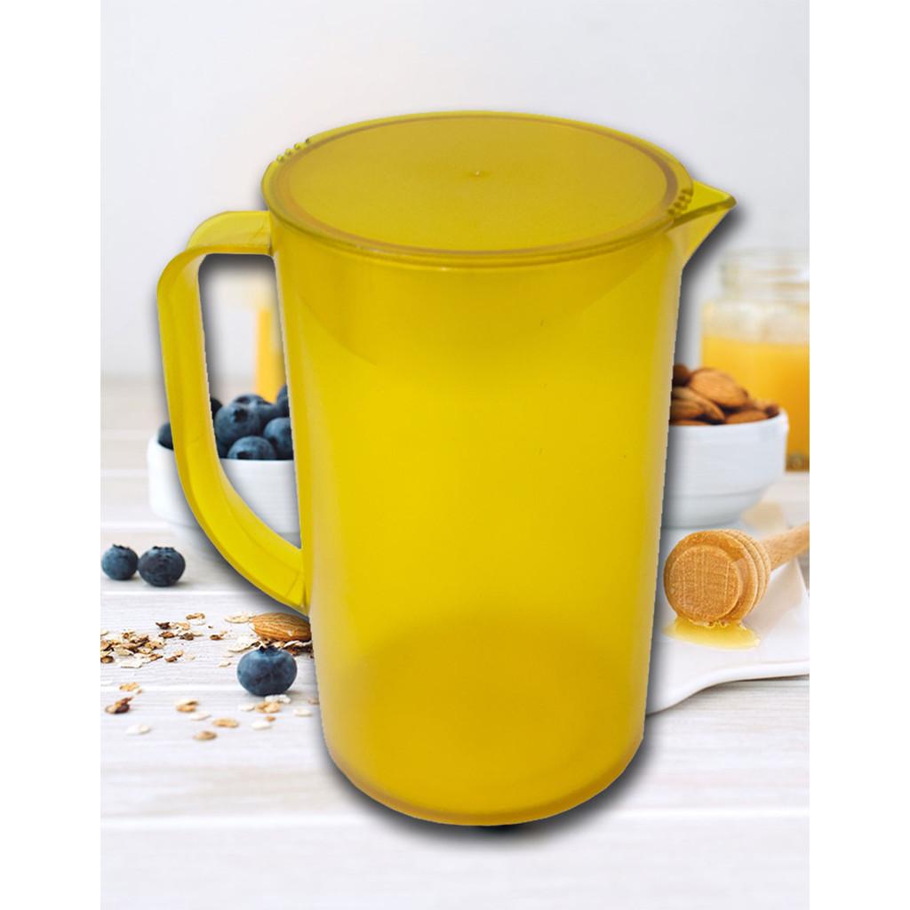 Jarra com tampa Casual 15 x 10,7 x 17,9 cm 1 L - Amarela