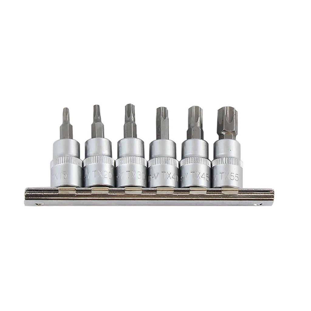 Jogo De Soquetes Bits Torx 3/8 Polegadas 6 Peças