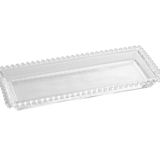 Travessa em cristal Pearl 30x13x3cm