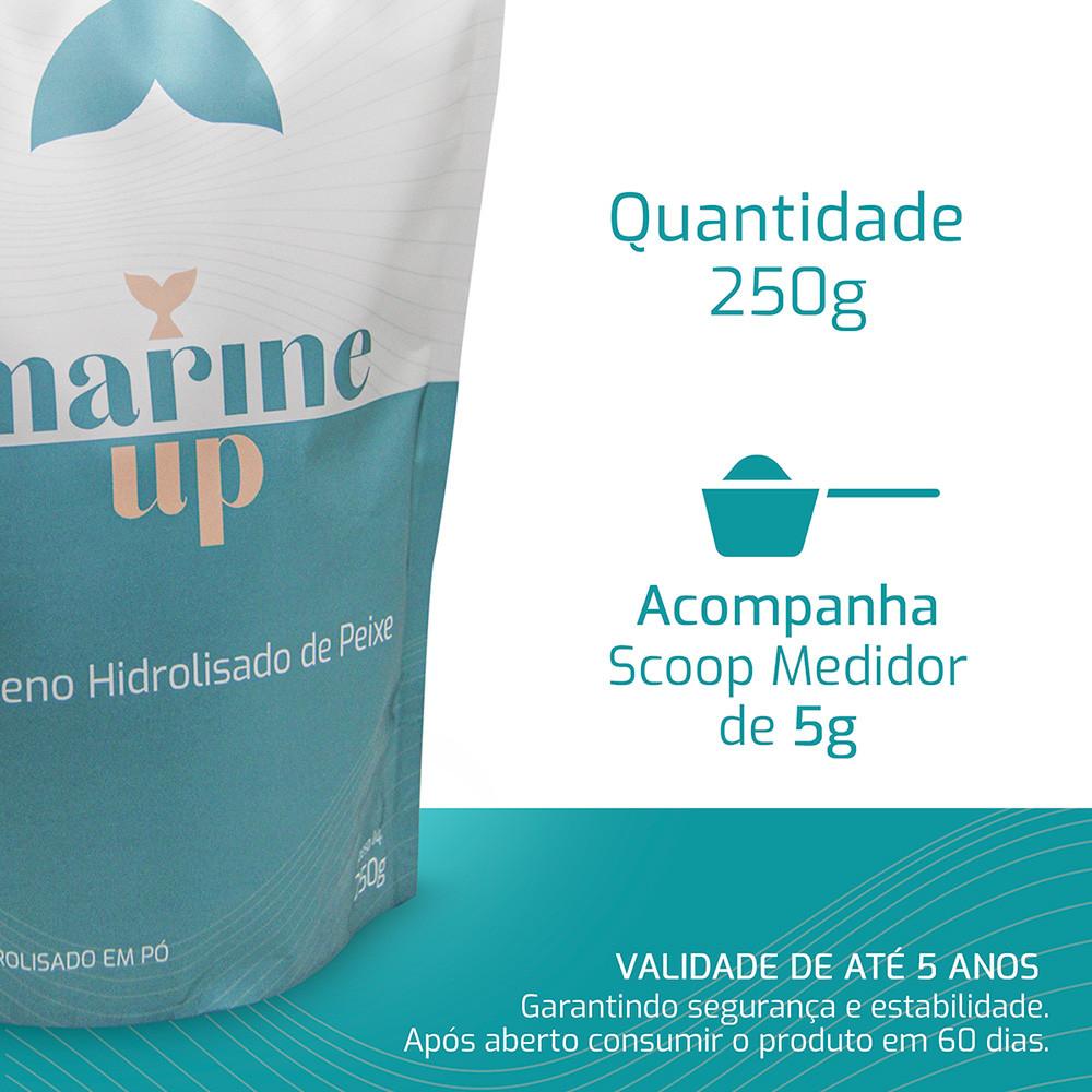Colágeno Hidrolisado Tipo 1 E 3 De Peixe 250g Em Pó Solúvel
