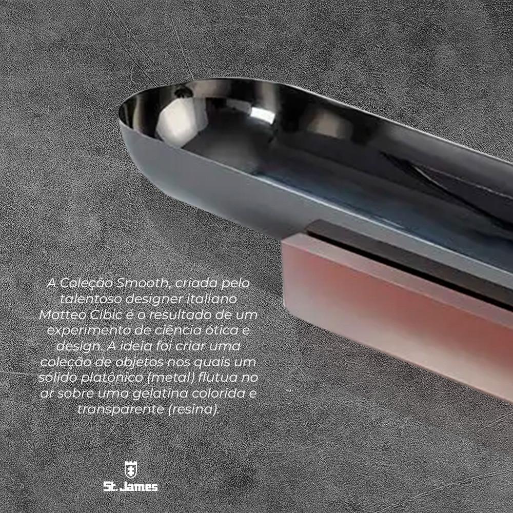 Centro de Mesa St. James Smooth Com Resina Granada Fosca Ciência Ótica E Design
