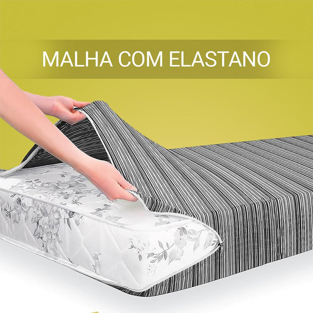 Capa De Colchão Veste Bem Com Elastano Casal 1,40m x 1,90m