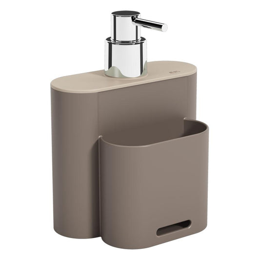 Dispenser Flat 9 x 13 x 16,5 cm 500 ml - Warm Gray e Light Gray Coza