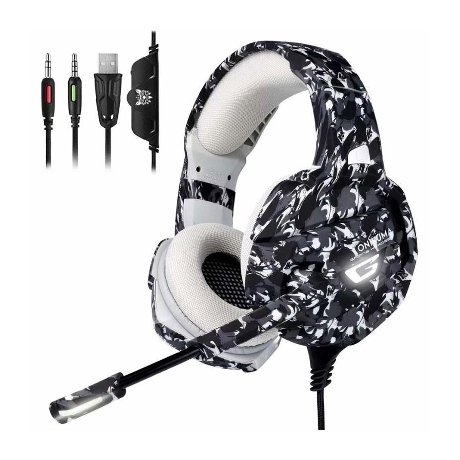 Headset K5 Camouflage Gamer Profissional Multiplataforma V.7.1