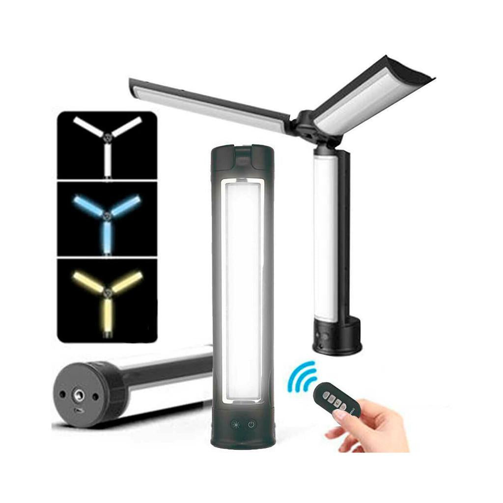 Luminária portátil com 3 painéis LED + Tripé para suporte de iluminação Ring Light - 1,80m