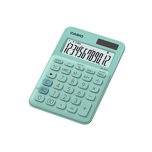 Calculadora compacta Casio de mesa c/ visor amplo 12 dígitos