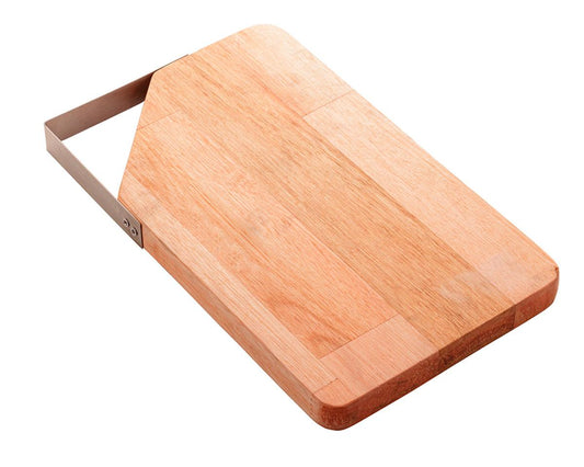 Tábua madeira liptus c/alça inox 28x17x2cm
