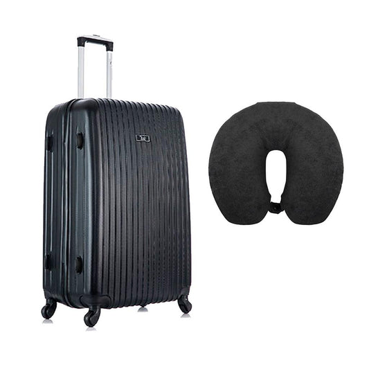 Mala Macaíba Pequena Preta e Travesseiro de pescoço