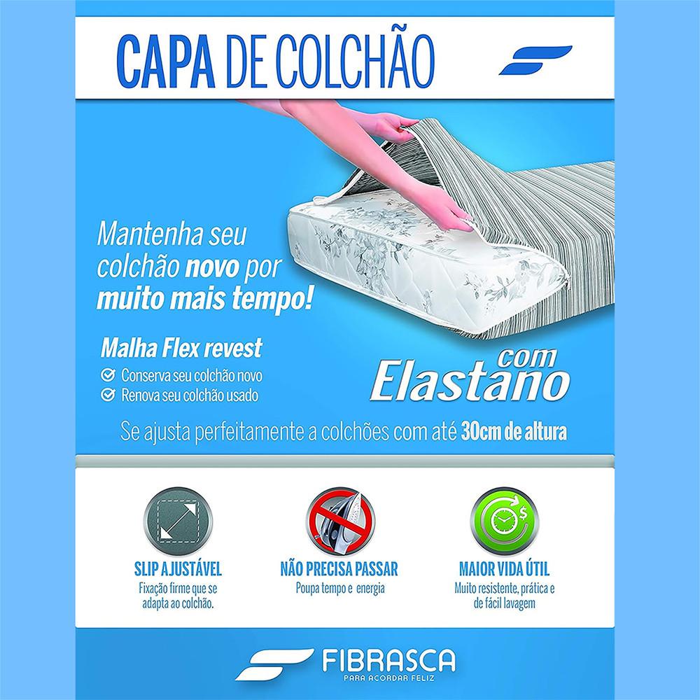 Capa De Colchão Veste Bem Com Elastano Casal 1,40m x 1,90m